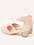  image of monsoon-girls-shimmer-2-part-heel-shoes-pale-pink