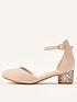  image of monsoon-girls-shimmer-2-part-heel-shoes-pale-pink