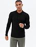 new-look-black-long-sleeve-muscle-fit-polo-shirtfront