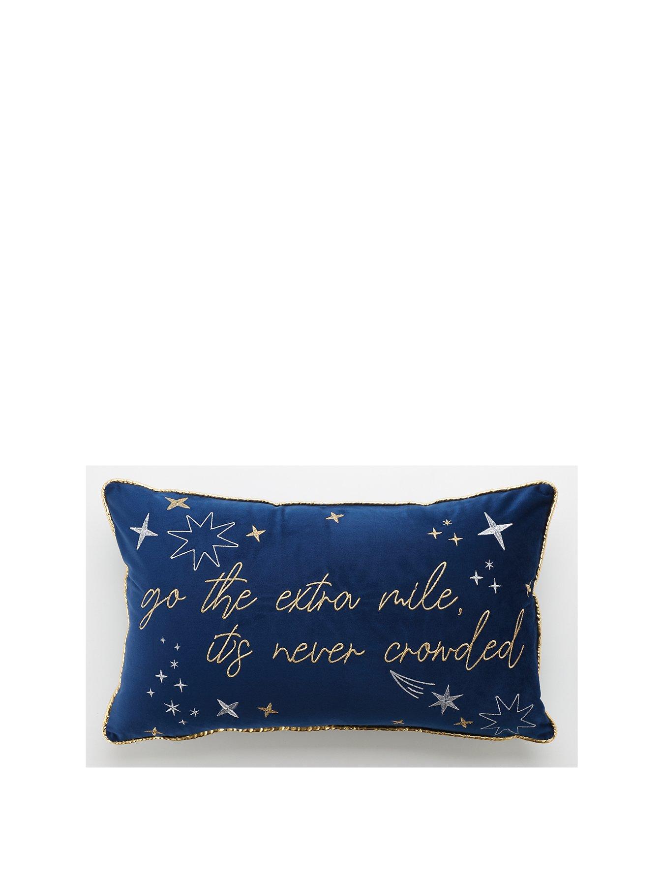 Product photograph of Go The Extra Mile Cushion from very.co.uk