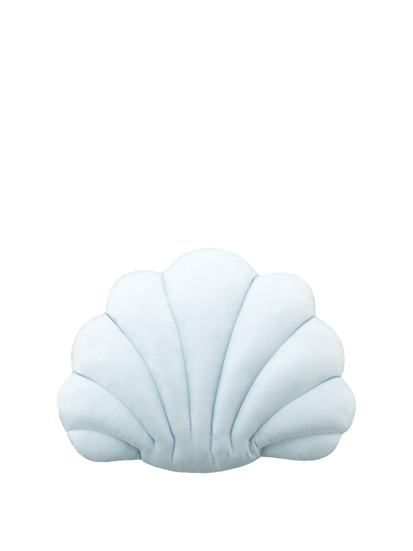 Product photograph of Shell Velvet Cushion from very.co.uk