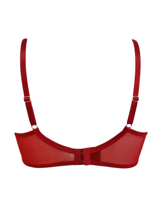 Pour Moi Statement Underwired Bra - Red | very.co.uk
