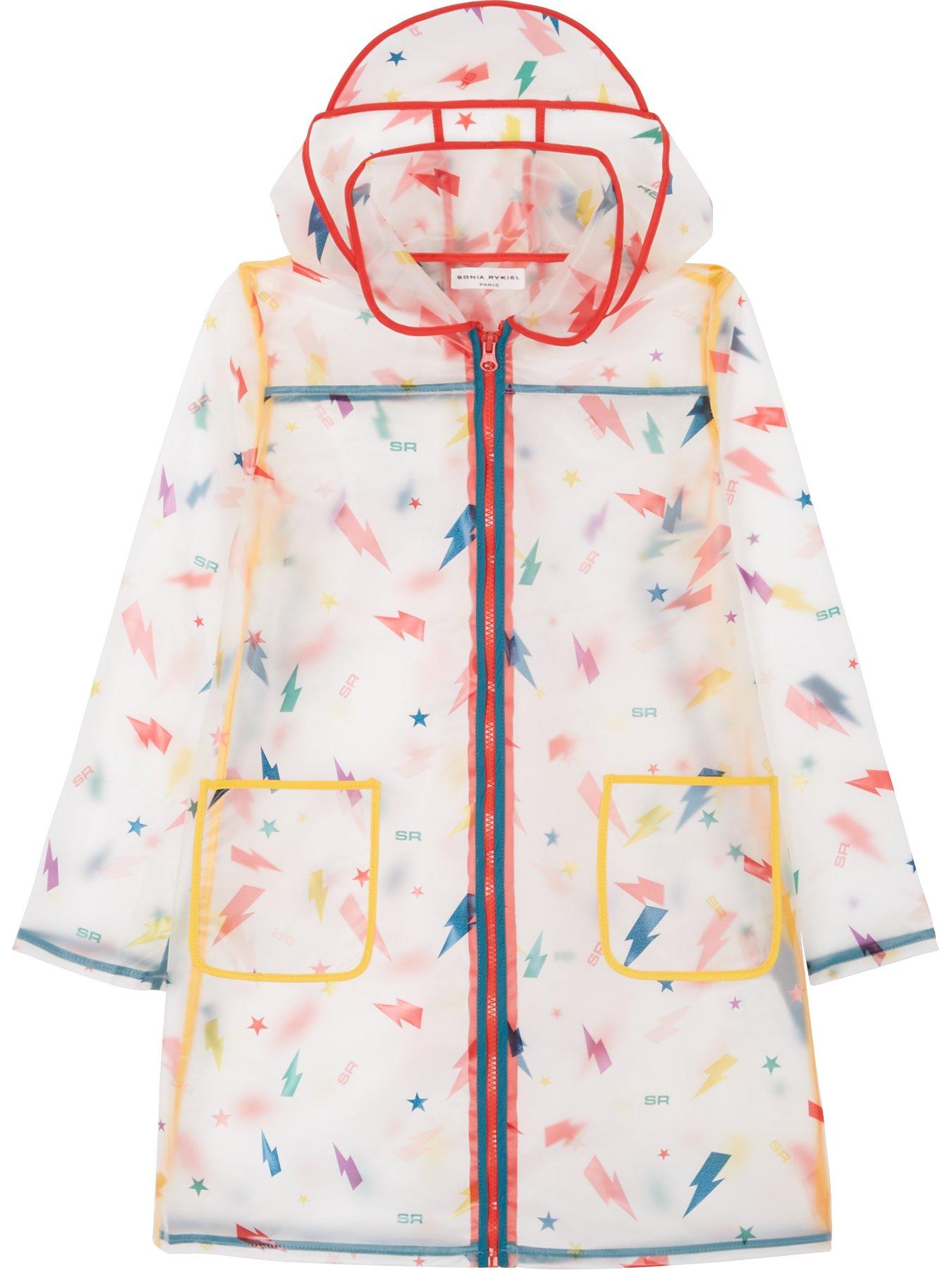 Kids Kids Transparent Printed Raincoat - Clear