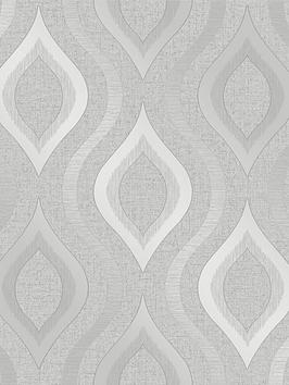 Fine Décor Fine Decor Quartz Geo Silver & Grey Wallpaper