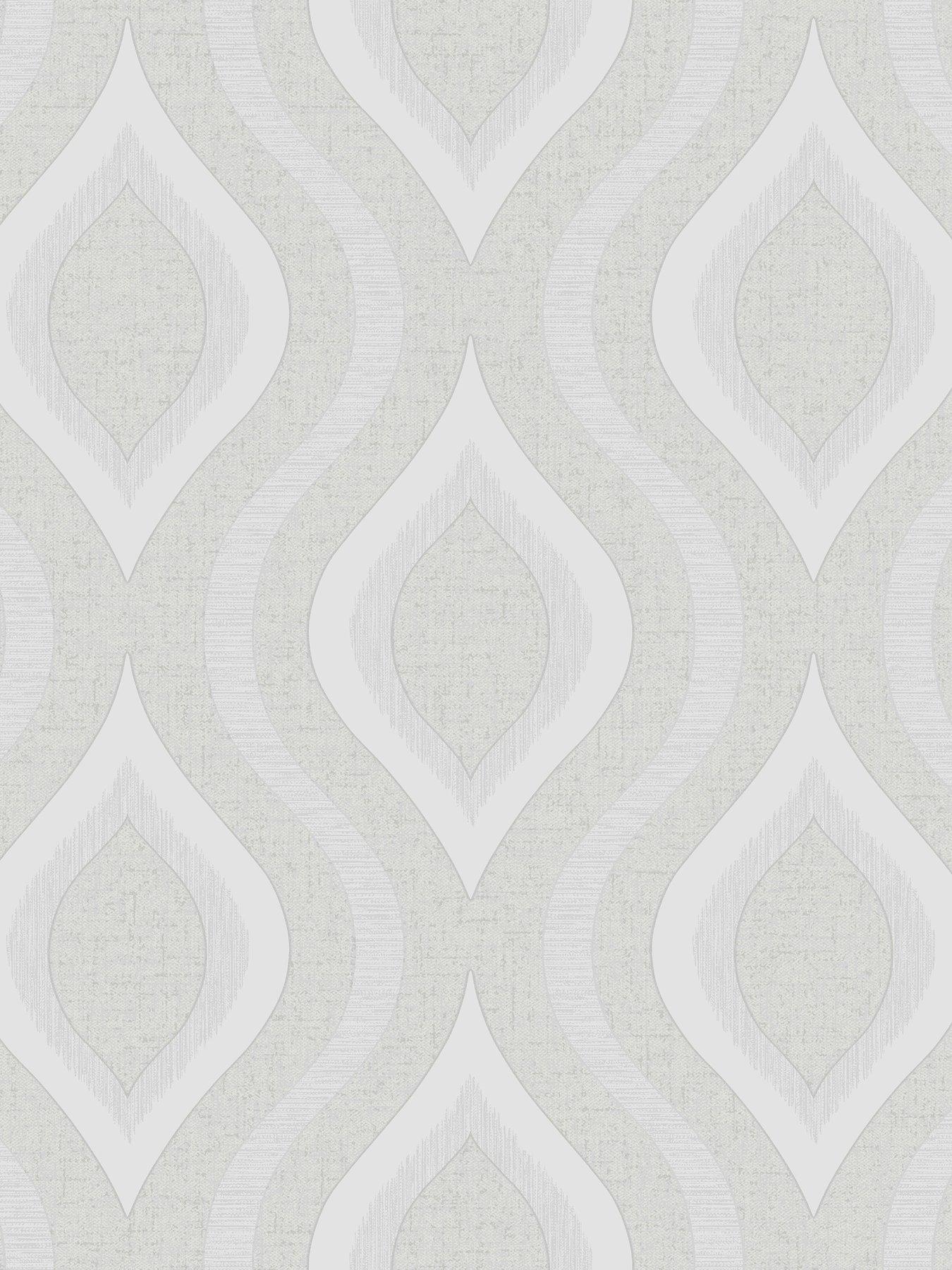 Image 3 of 3 of Fine Decor Quartz Geo Silver and Grey Wallpaper