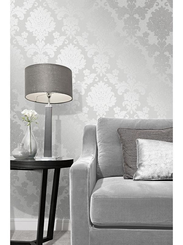 condenser Specialize paint Fine Décor Fine Decor Quartz Damask Silver Glitter Wallpaper | very.co.uk