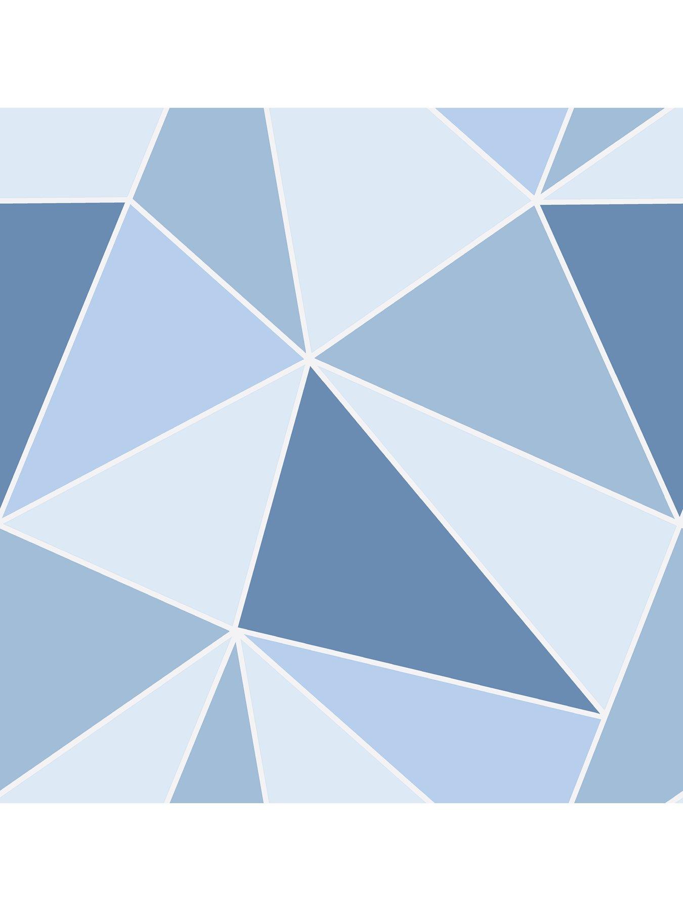 Image 2 of 2 of Fine Decor Apex Geo Blue Wallpaper