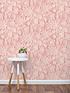 image of fine-dcor-3d-effect-floral-pink-wallpaper