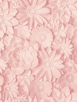 Fine Décor 3D Effect Floral Pink Wallpaper