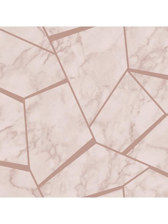 back image of fine-dcor-marblesque-fractal-wallpaper-in-rose-gold