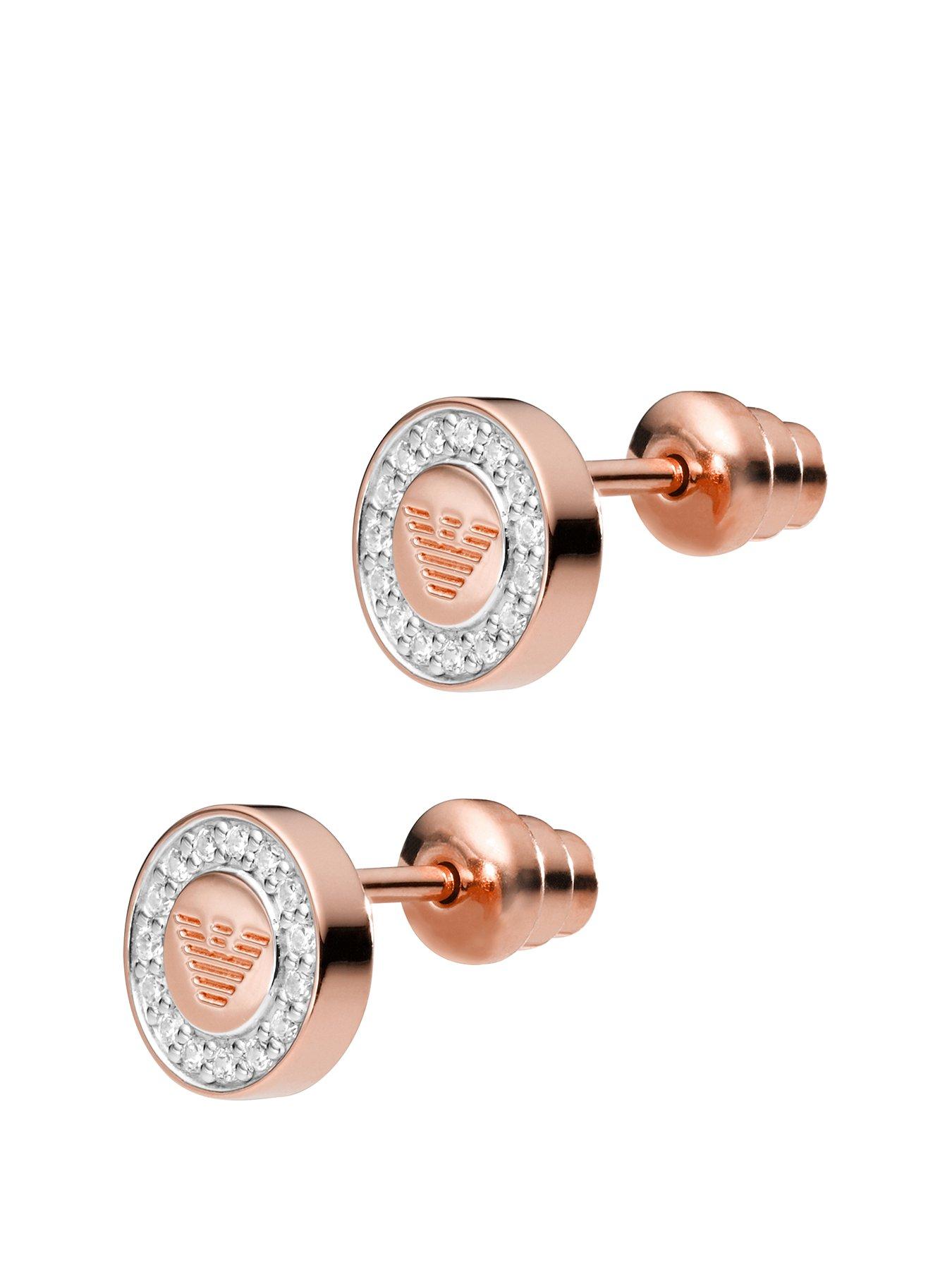 Emporio Armani Rose-Gold Ladies Earrings 