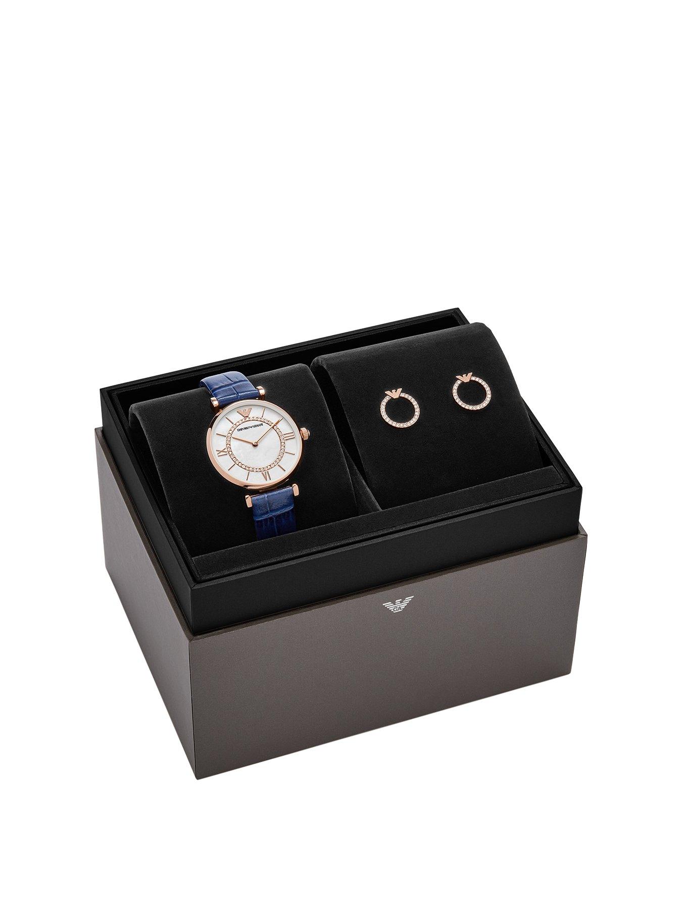Jewellery & watches Leather Women's Watch and Earrings Gift Set