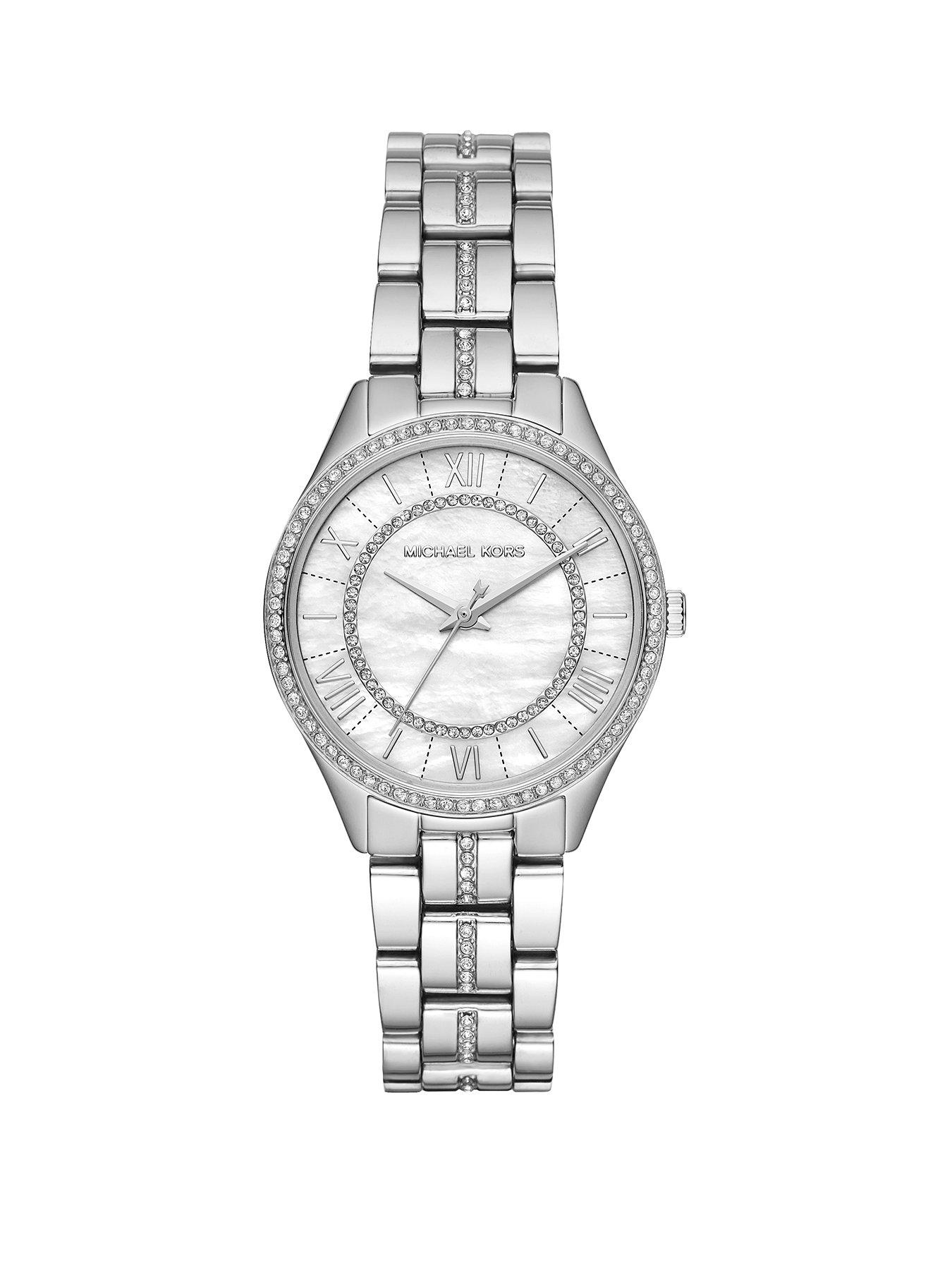 Michael kors white womens on sale watch