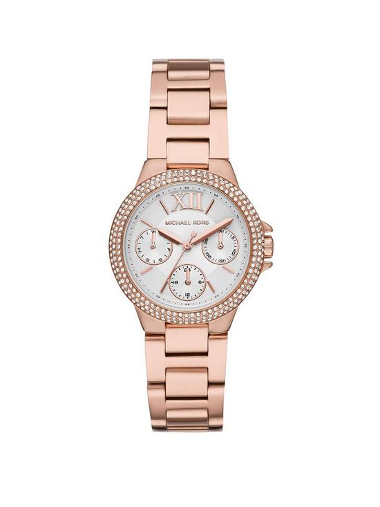 front image of michael-kors-camille-stainless-steel-womens-watch