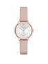  image of emporio-armani-womens-two-hand-beige-leather-watch