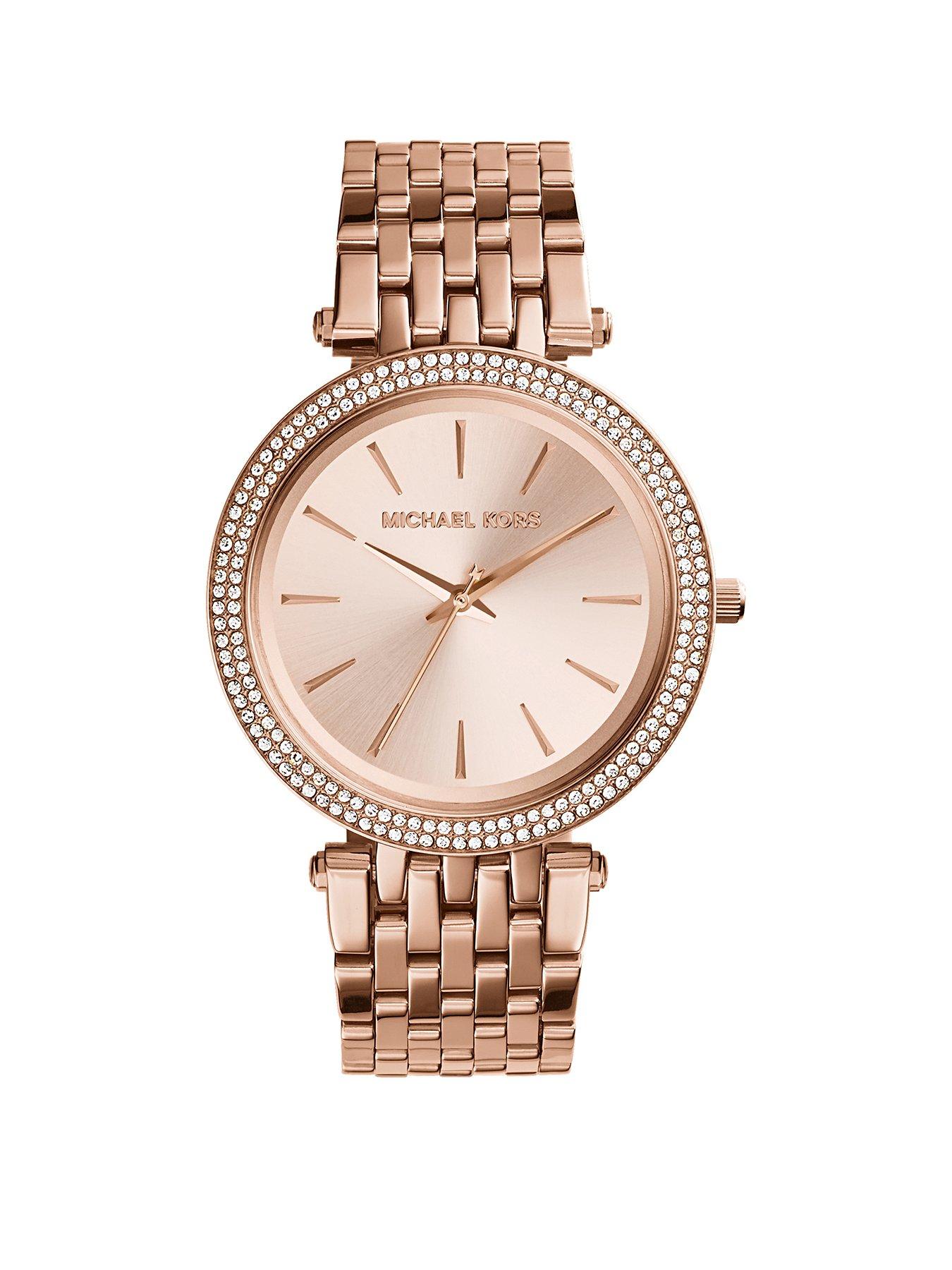 Product photograph of Michael Kors Darci Women Traditional Watch from very.co.uk