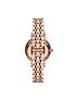  image of emporio-armani-womens-two-hand-rose-gold-tone-stainless-steel-watch