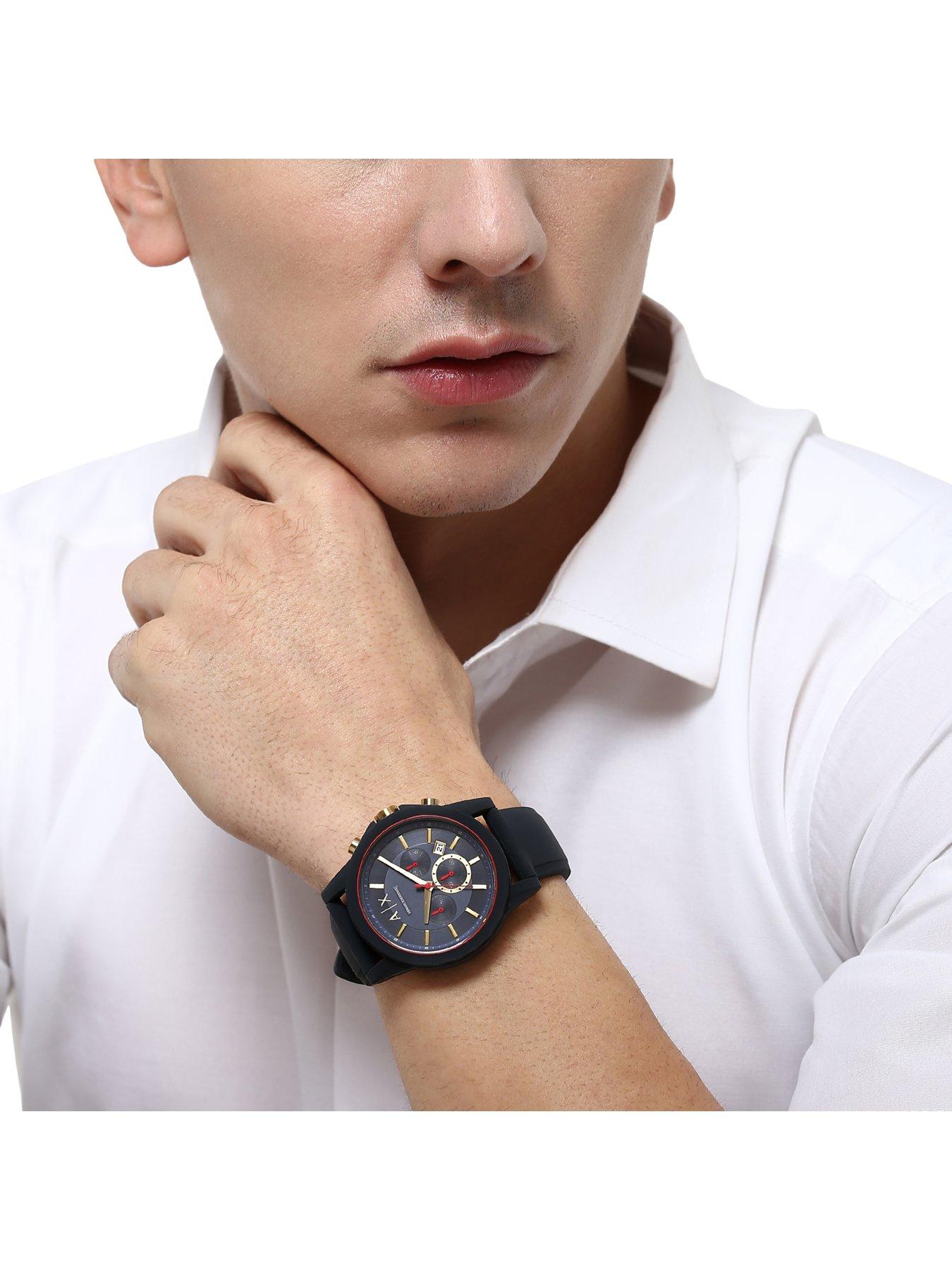 Armani Exchange AX Outerbanks Silicone Mens Watch | Very.co.uk