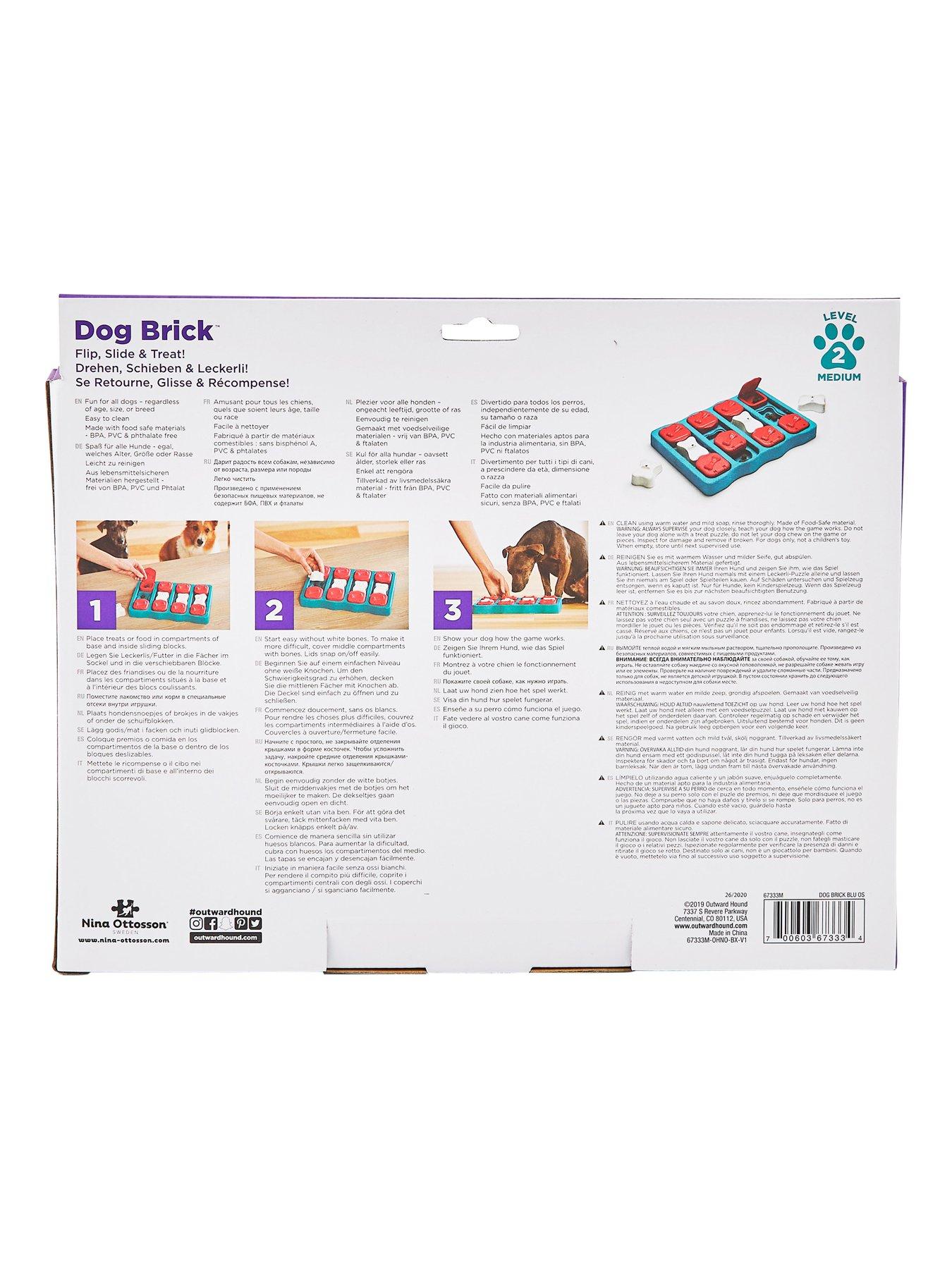 Nina Ottosson Level 2 Dog Brick Interactive Puzzle Toy For Dogs Very