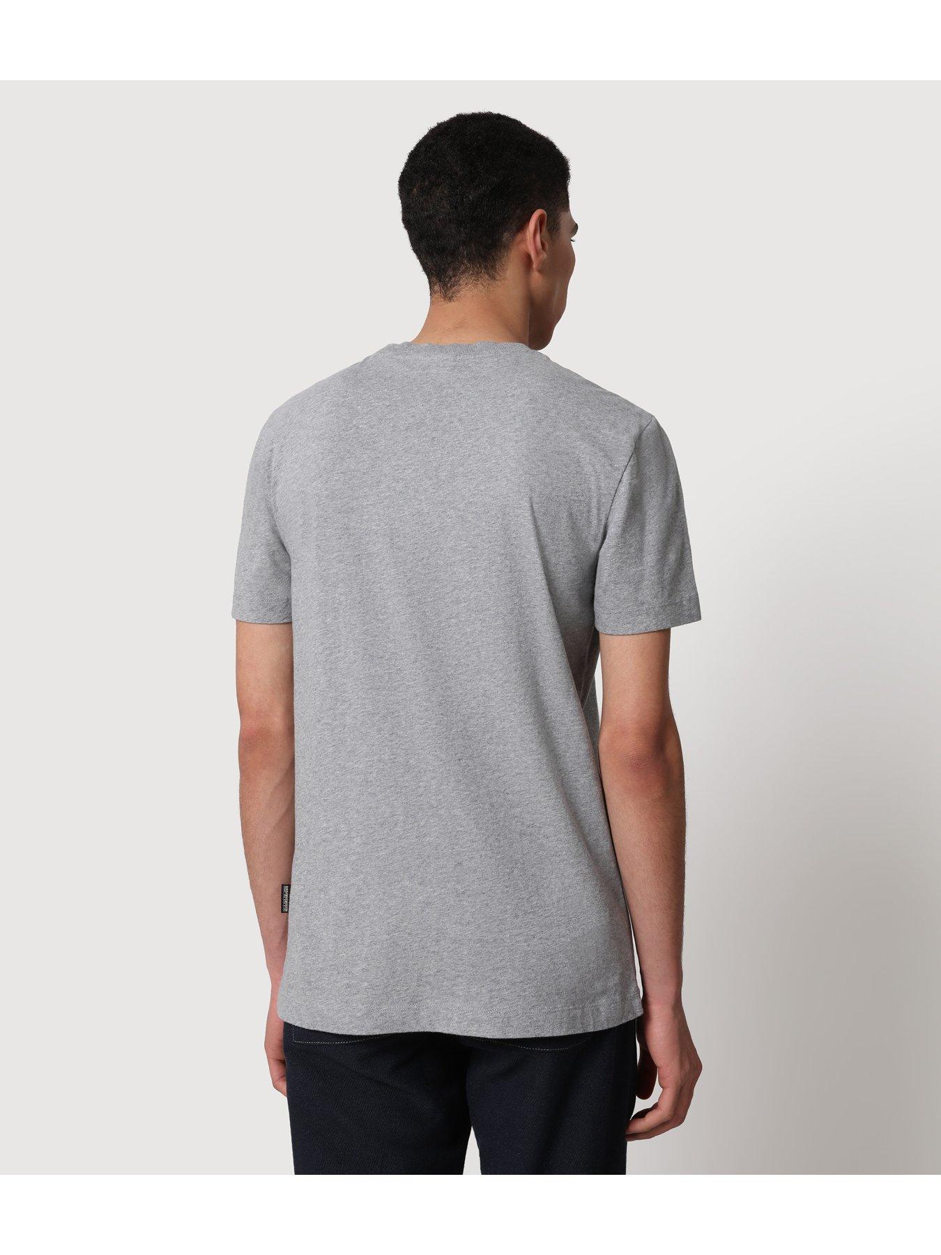 Men Serber Print T-Shirt - Grey Melange