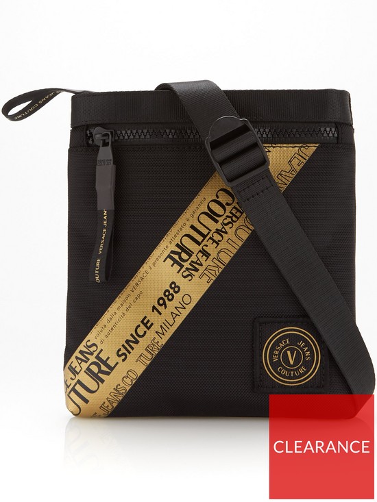 Versace Jeans Couture Men's Gold Label Zip Cross-Body Bag - Black