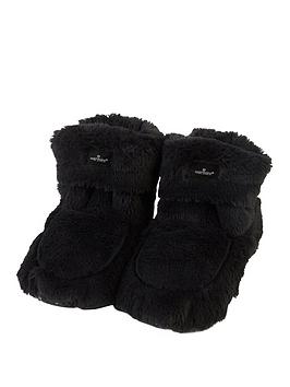 Product photograph of Warmies Reg Fully Heatable Luxury Boots Scented With French Lavender- Charcoal Grey from very.co.uk
