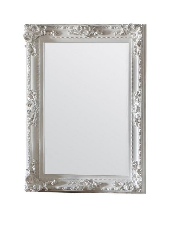 front image of hometown-interiors-altori-rectangular-wall-mirror-in-white