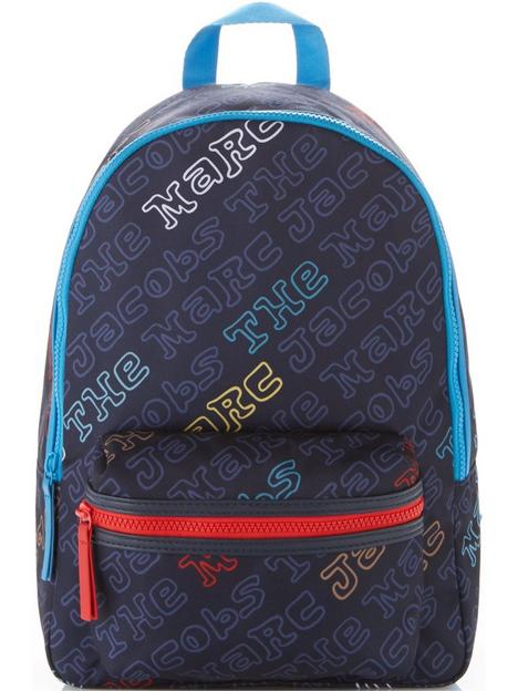 little-marc-jacobs-kids-all-over-logo-backpack-navy