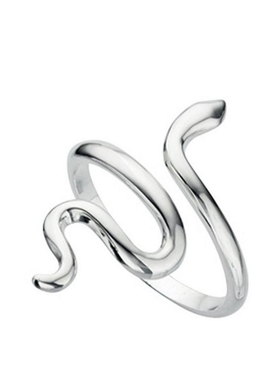 front image of the-love-silver-collection-sterling-silver-snake-ring