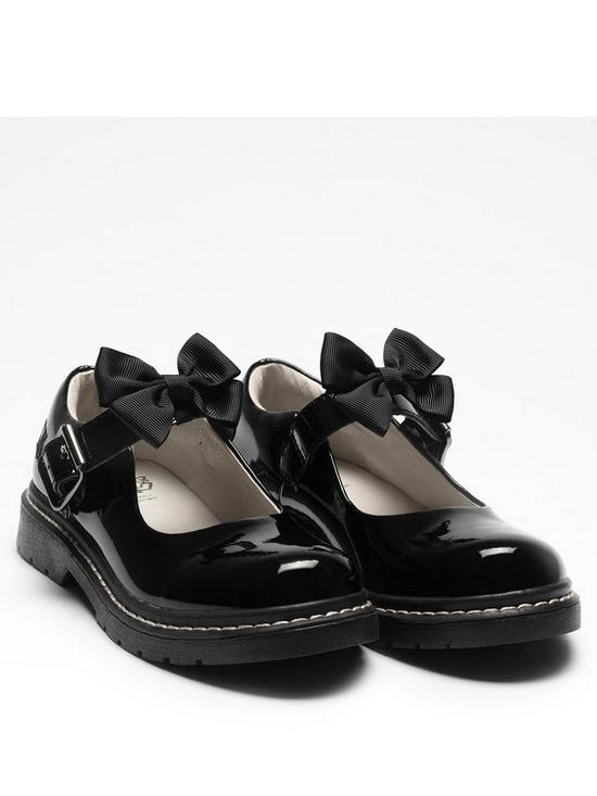 front image of lelli-kelly-miss-lk-audrey-bow-school-shoes-black