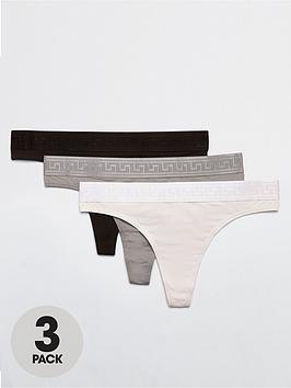 river-island-3-pack-coloured-thongs-brown