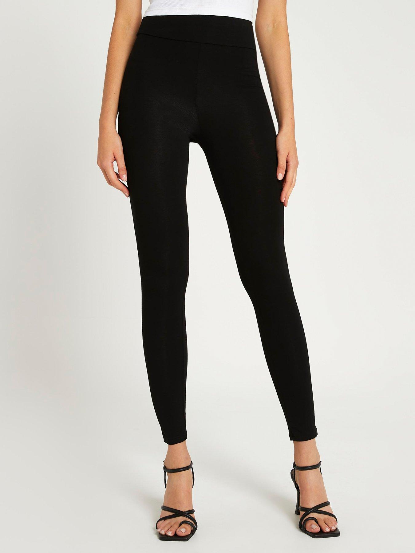 undefined High Waisted Leggings - Black