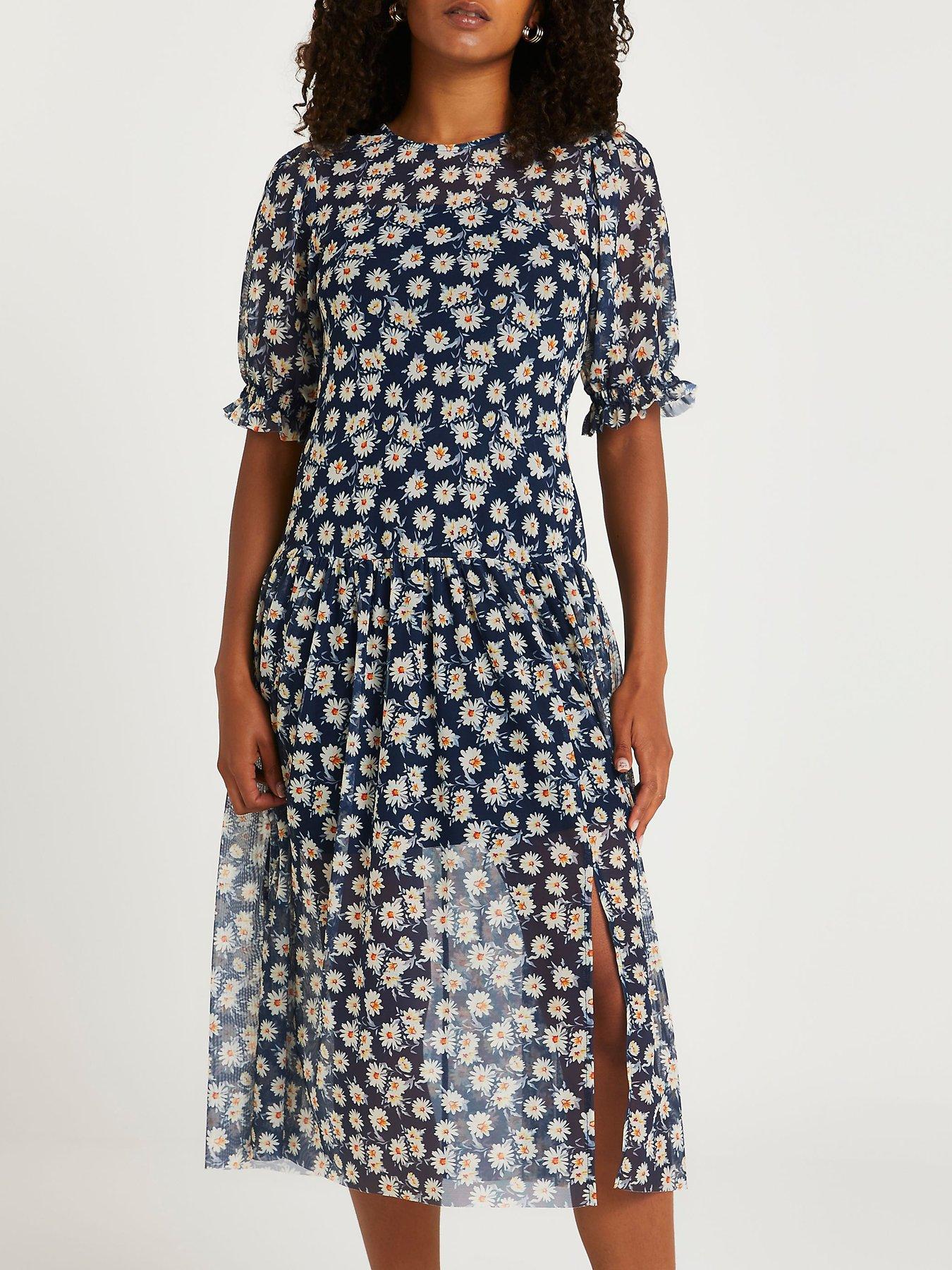 river island smock midi dress