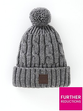 superdry-trawler-cable-beanie-grey