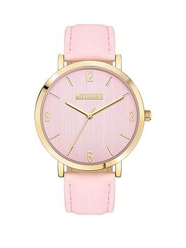 missguided-missguided-pink-pu-strap-watch-with-pink-dial