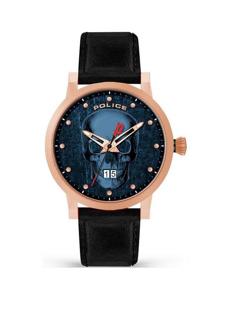 police-collin-mens-watch-with-black-leather-and-blue-dial