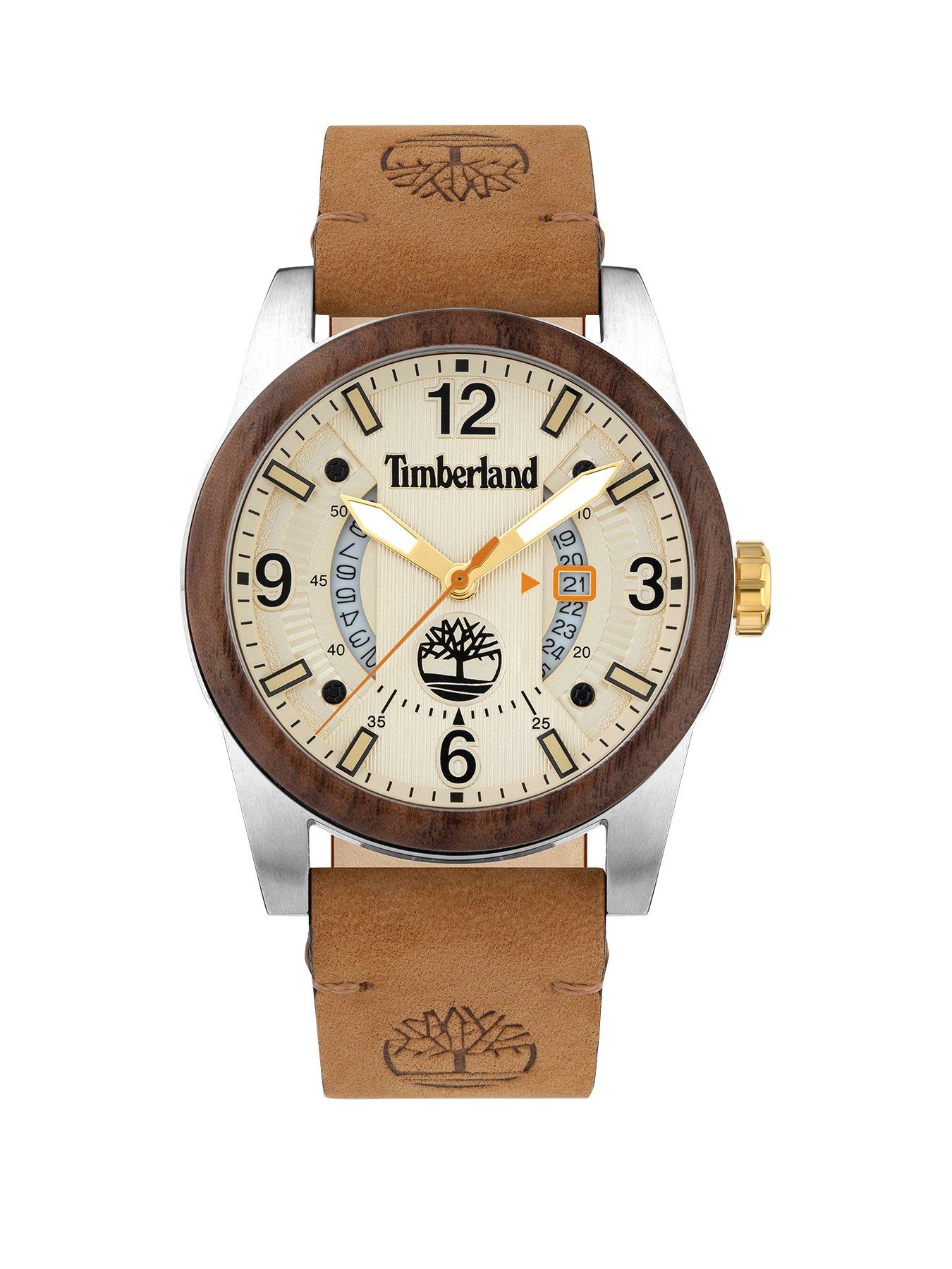 Men Ferndale Mens Watch With Tan Leather Strap And Beige/Cream Dial