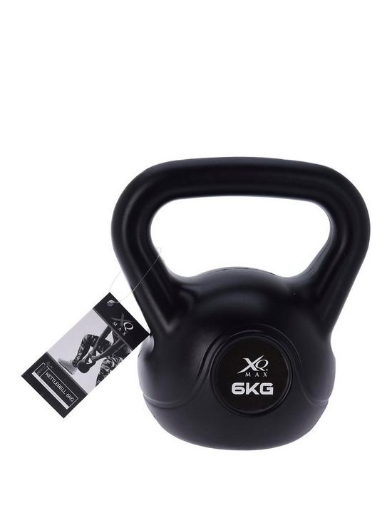 front image of non-slip-kettlebell-with-protective-vinyl-cover-for-home-gym-fitness-6kg