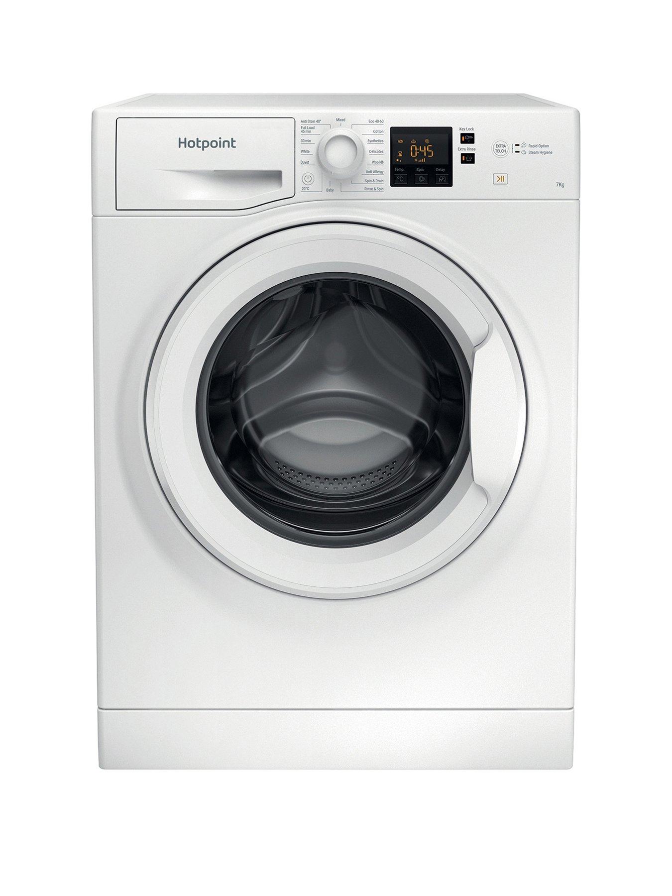 Product photograph of Hotpoint Nswm743uwukn 7kg Load 1400 Spin Washing Machine - White from very.co.uk