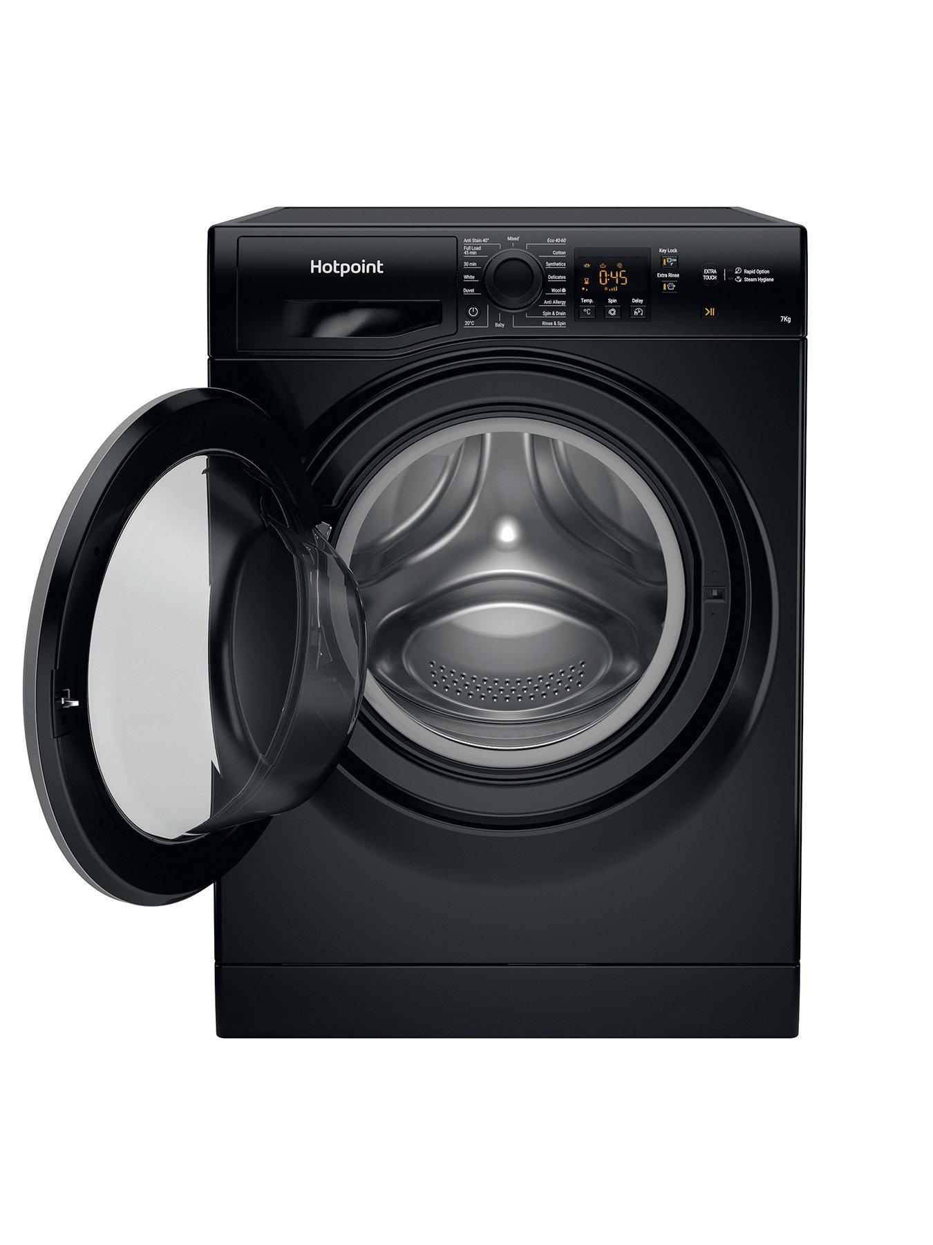 Hotpoint black on sale washing machine