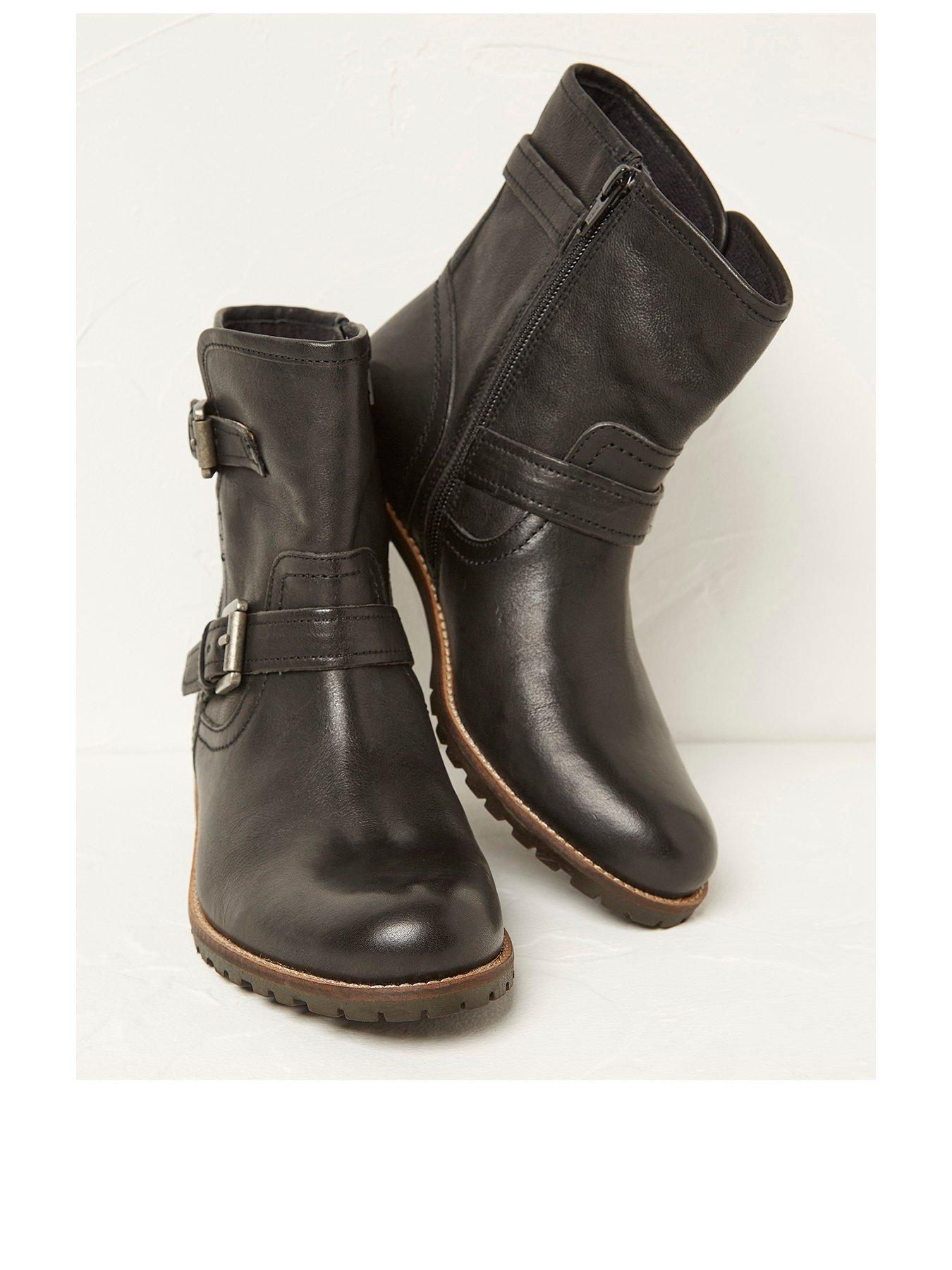  Leather Ankle Boots - Black