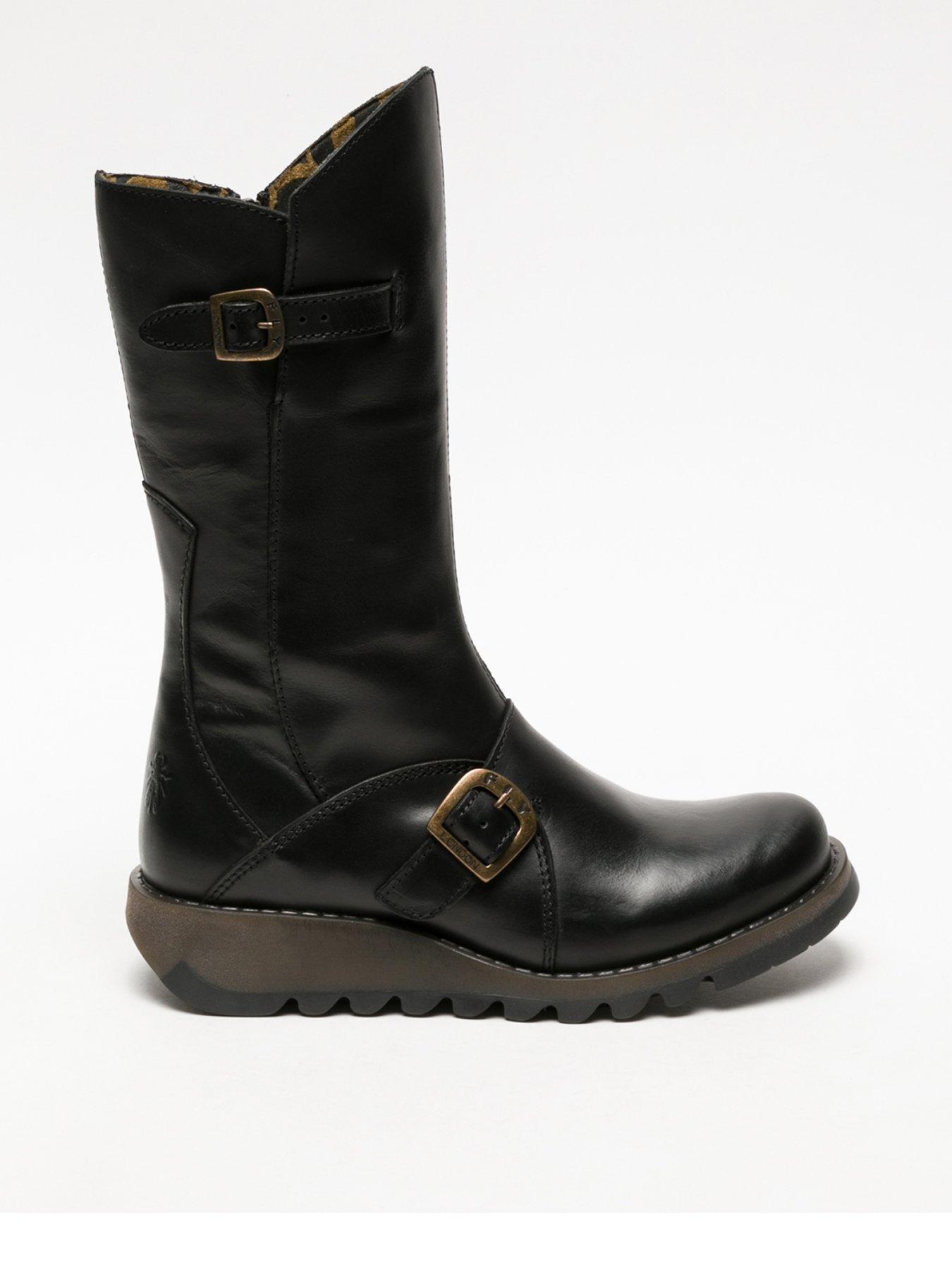 undefined Mes 2 Calf Boots - Black