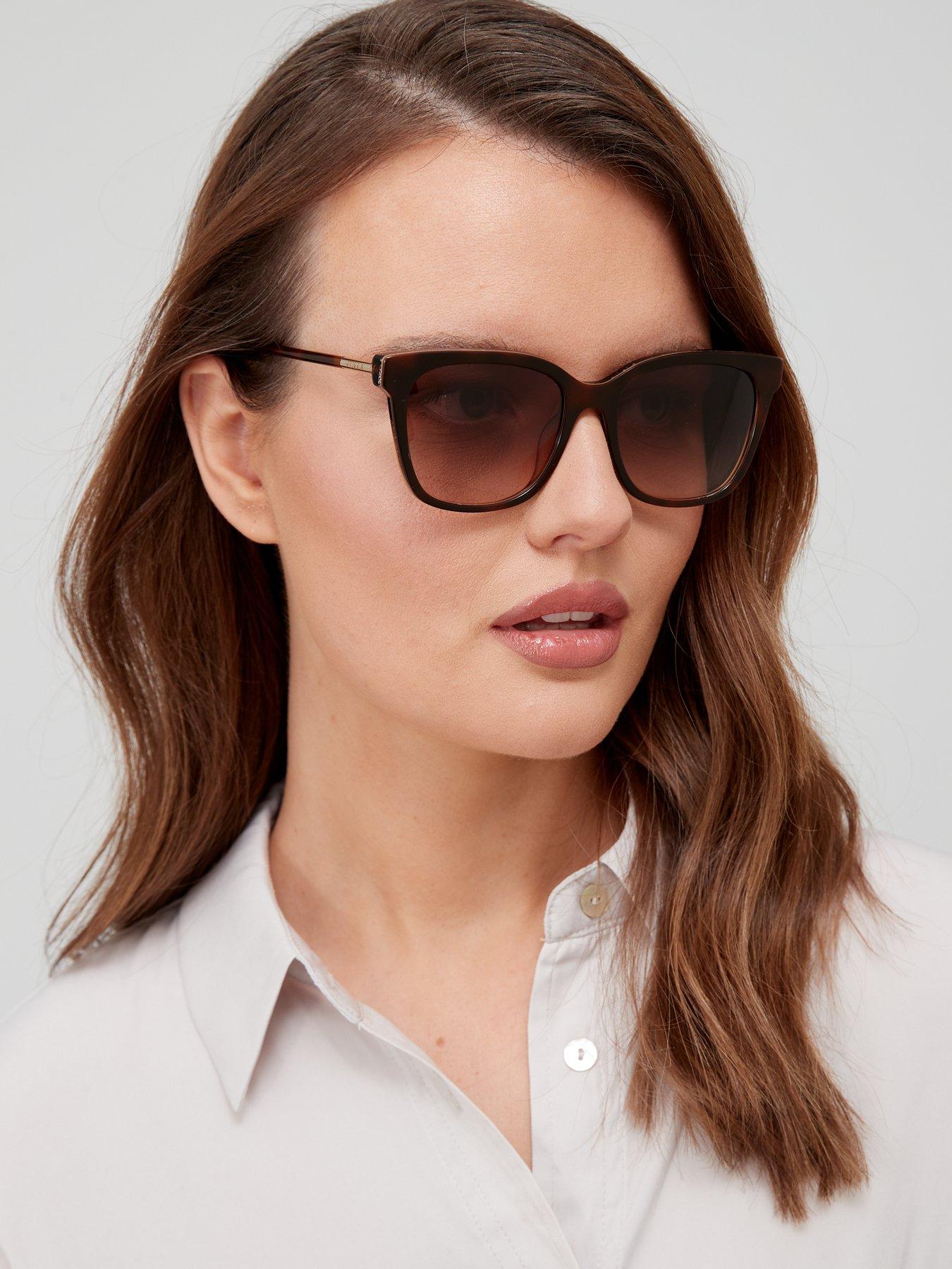 Women Square Sunglasses - Brown