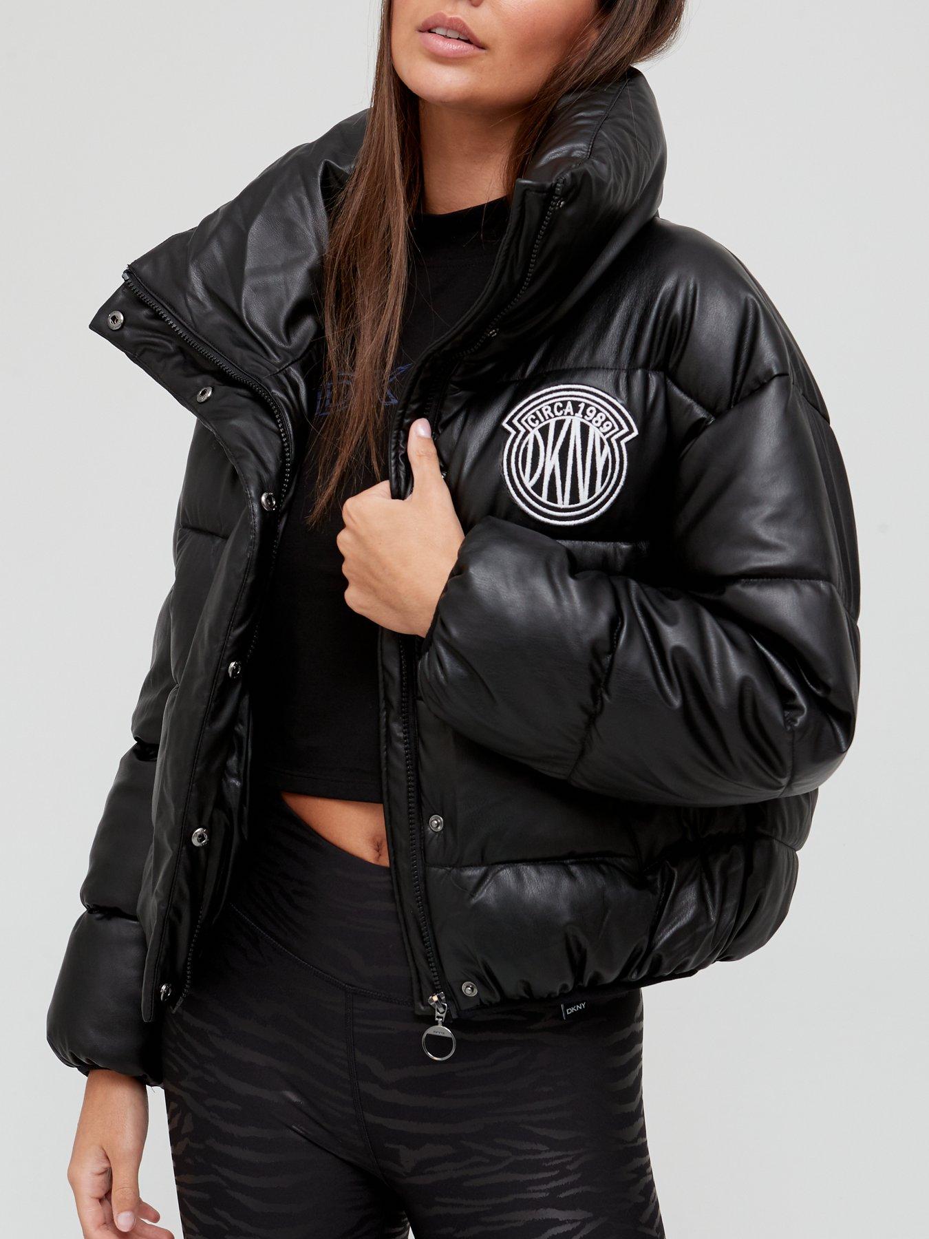 dkny black padded jacket