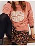  image of fatface-jennifer-kindness-graphic-crew-100-cotton-pink
