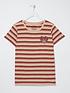  image of fatface-no-bad-days-stripe-tee-pink