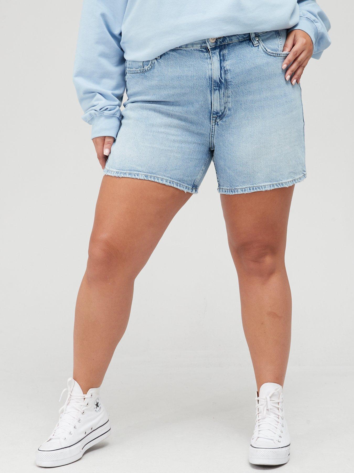 plus size purple shorts
