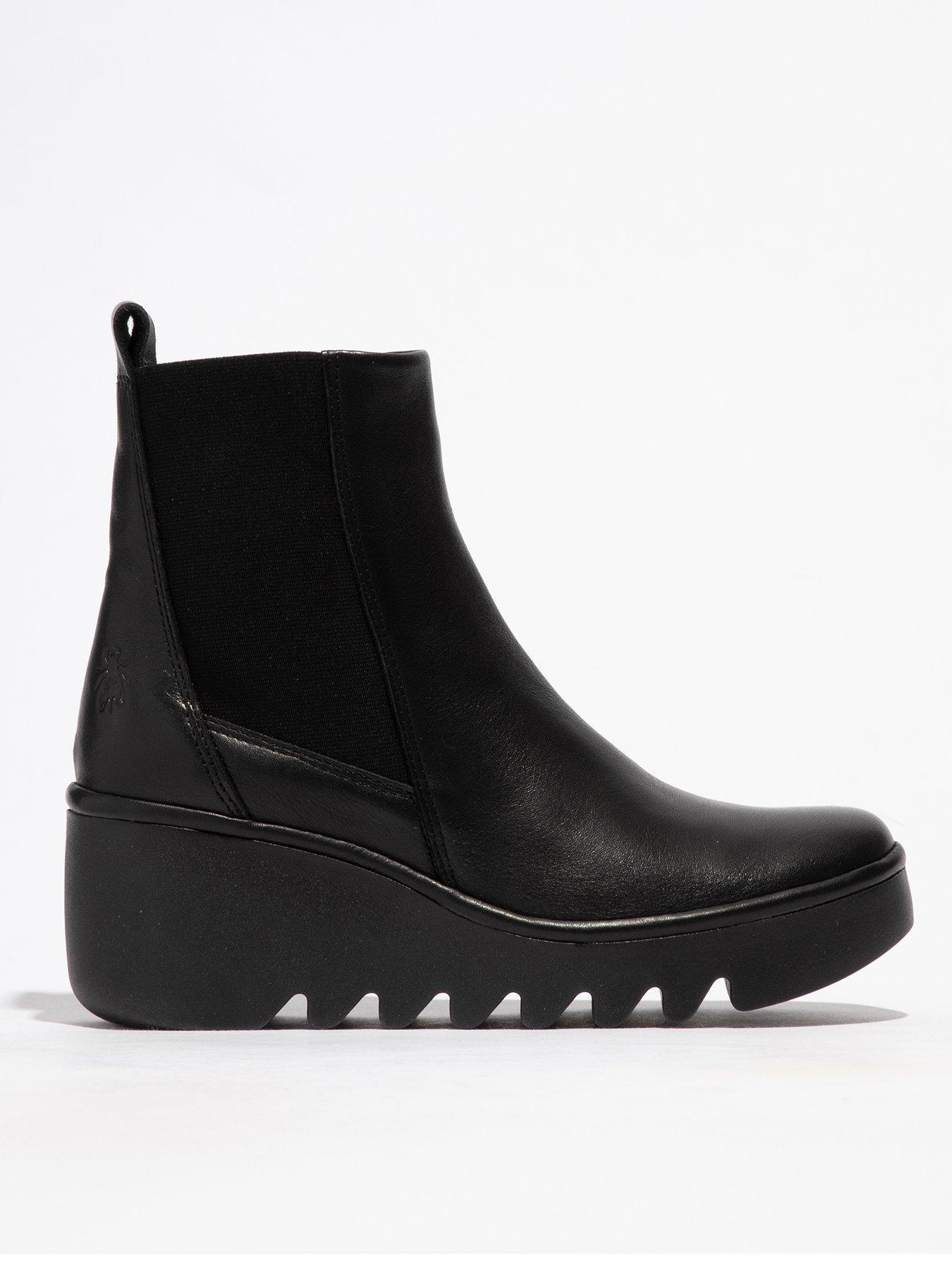 Bagu Wedge Chelsea Boots Black