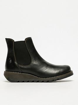 Fly London Salv Chelsea Boots - Black