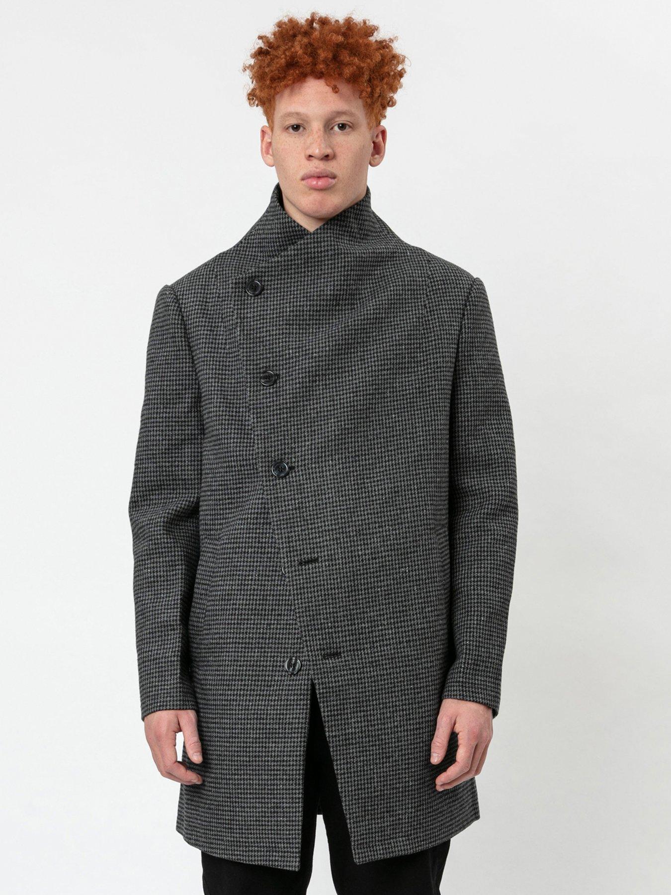  Noirex Asymmetric Button Up Jacket - Grey